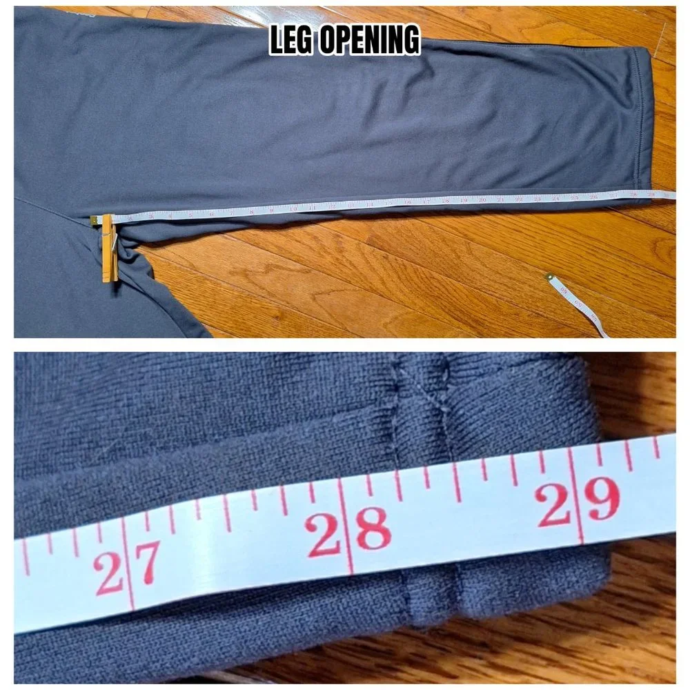 Reebok Gray Black Sweatpants Large Fleece Lined Athletic 90s Warm Ups Inseam 29" - Picture 10 of 10